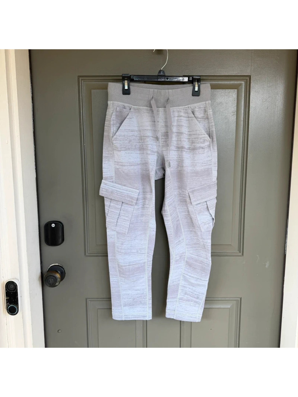 Lululemon Space Dye Cargo Joggers Crop Pants Gray White - Women's Size 4